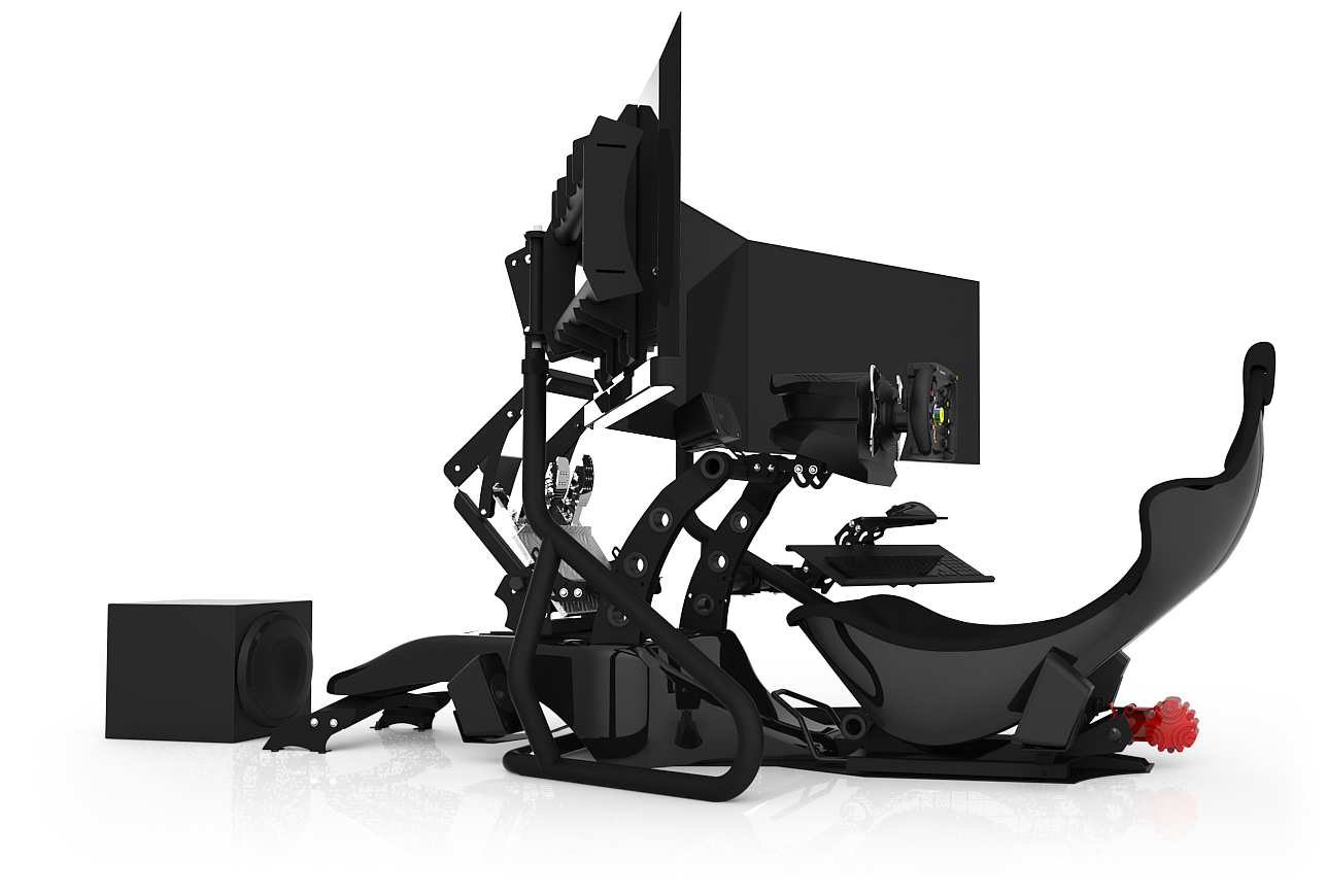 RS FORMULA V2 BLACK/RS STAND T3XL V2 + 3x42 inch tv's  ​